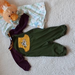 Okie Dokie Vintage Babies Bodysuit Green Size 18M